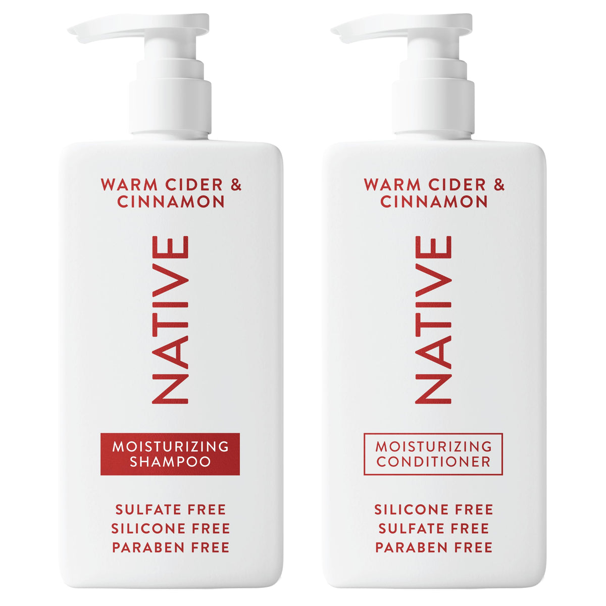 Native Coconut & Vanilla Shampoo and Conditioner Contain Naturally Derived Ingredients | All Hair Types, Color & Treated, Fine to Dry Damaged, Sulfate & Dye Free - 2-Pack