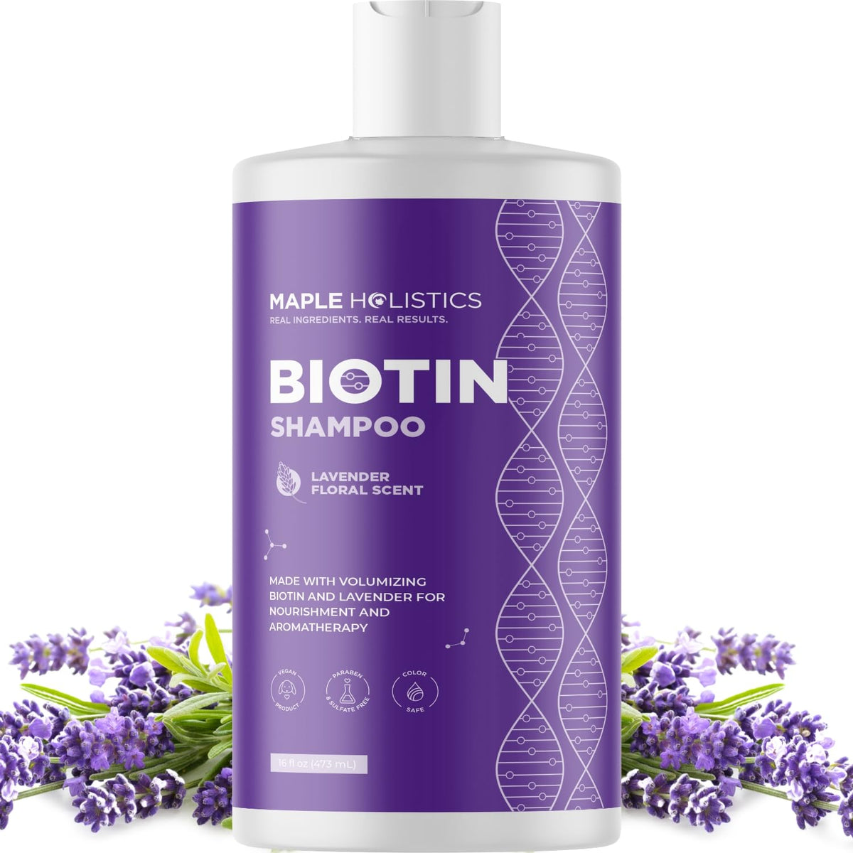 Rosemary and Biotin Shampoo for Thinning Hair - Vegan Volumizing Shampoo for Fine Hair with B Vitamins Argan Oil & Tea Tree Essential Oil - Paraben Silicone and Sulfate Free Vegan Formula (8 Fl Oz)