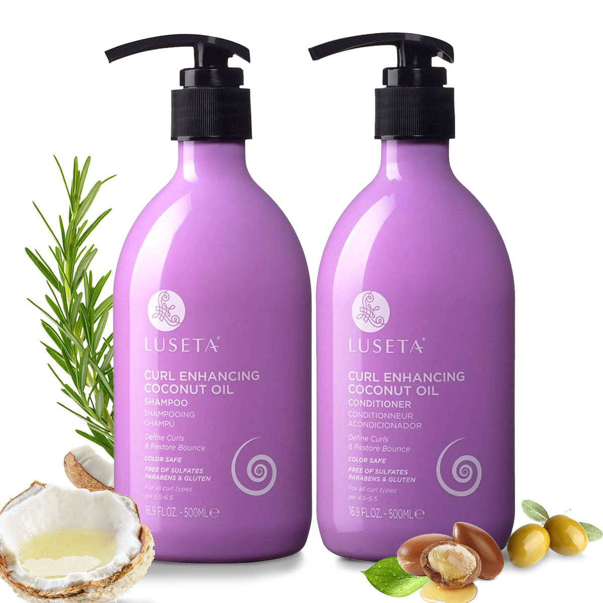 Luseta Biotin and Collagen Hair Growth Shampoo - 16.9oz, Hair Loss & Thickening Shampoo for Men & Women, Vitamin B7 & Argan Oil, Sulfate & Paraben Free