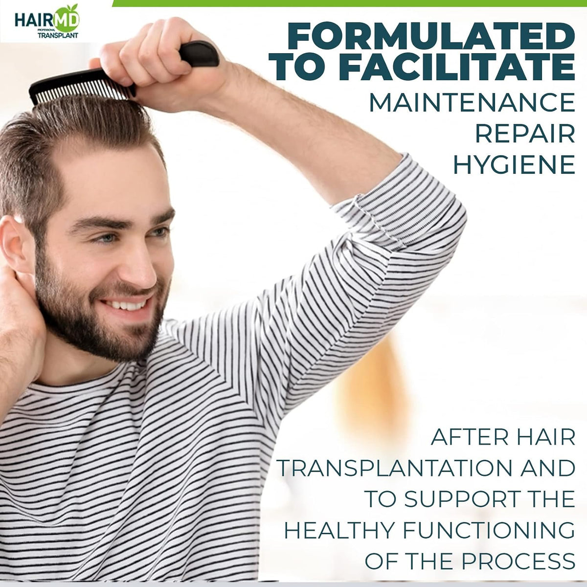 HairMD Transplant Clinical Repair Lotion - 125ml Post-Hair Transplant Formula - Gentle, Nourishing, and Moisturizing on Sensitive Scalp