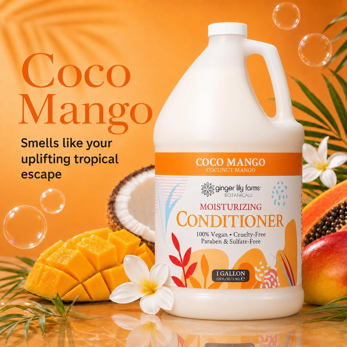 Ginger Lily Farms Botanicals Conditioner, 128oz, Coco Mango