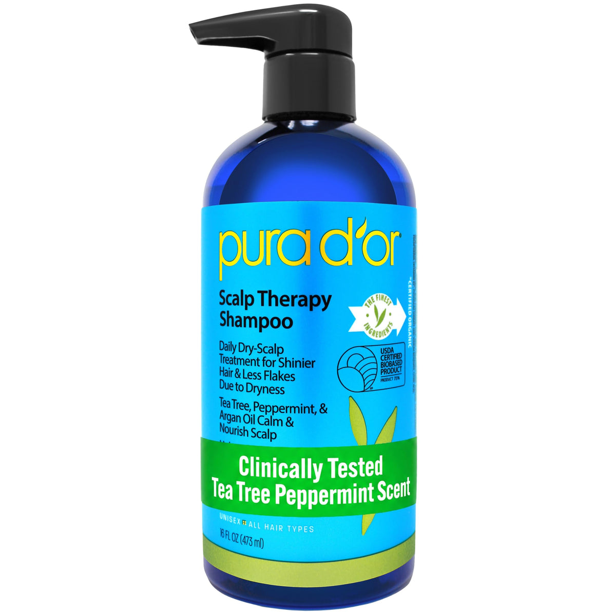 PURA D'OR Original Gold Label Anti-Hair Thinning Biotin Shampoo, 16oz