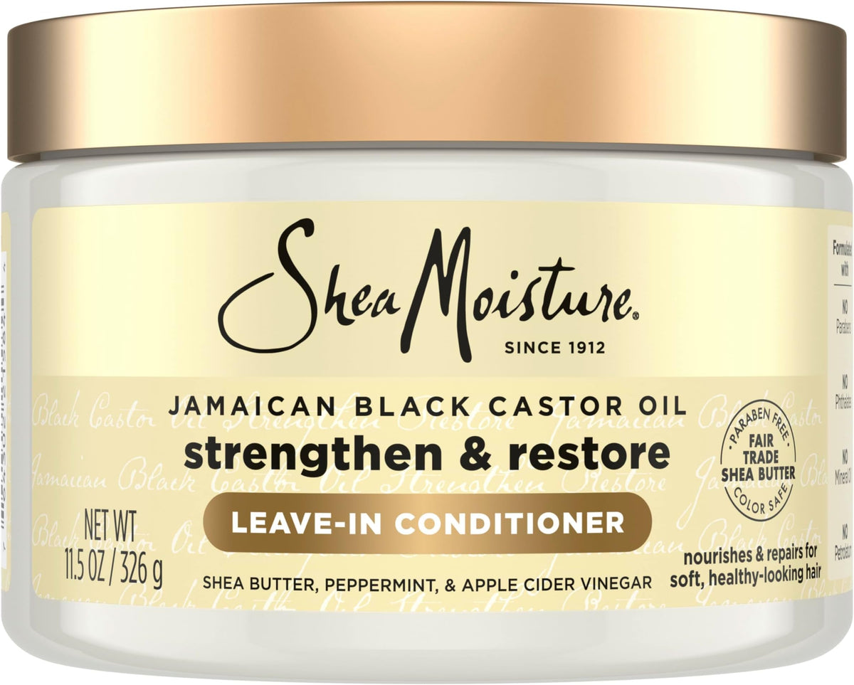 Shea Moisture Jamaican Black Castor Oil Strengthen & Grow Leave-In Conditioner, 11 Ounce