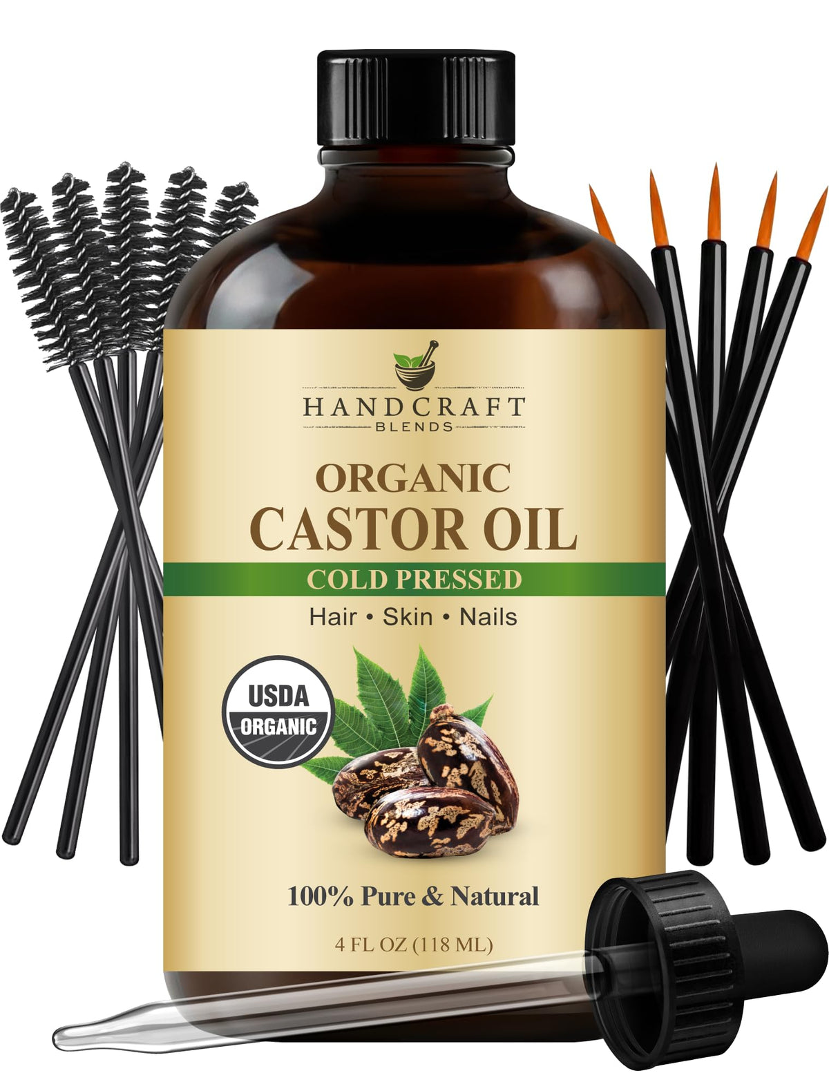 Handcraft Blends Castor Oil with Rosemary Oil - 8 Fl Oz