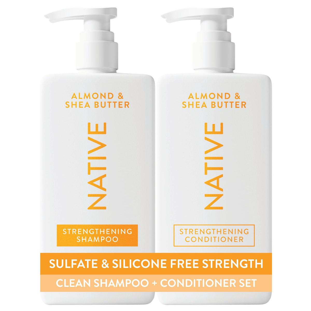 Native Coconut & Vanilla Shampoo and Conditioner Contain Naturally Derived Ingredients | All Hair Types, Color & Treated, Fine to Dry Damaged, Sulfate & Dye Free - 2-Pack