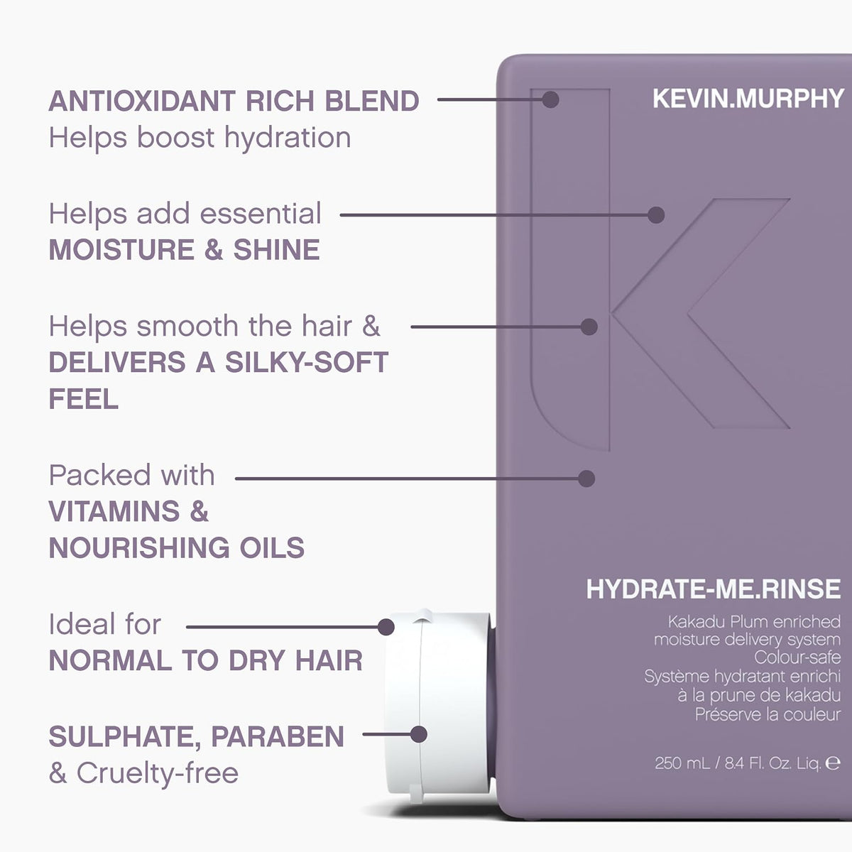 KEVIN.MURPHY HYDRATE-ME.RINSE Moisturising Conditioner, 8.4 fl oz
