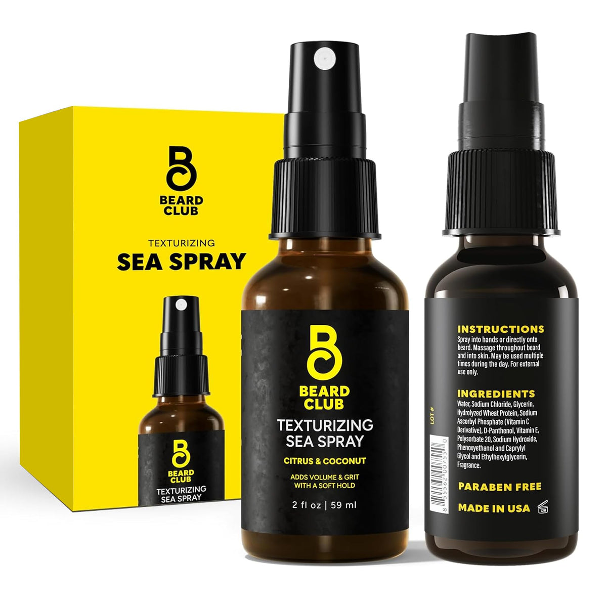 The Beard Club Biotin Beard Balm for Men - Beard Growth Shea Butter with Castor & Coconut Oil - Moisturizing, Hydrating and Softening Cream - Amber Cedar Scent - 4 oz