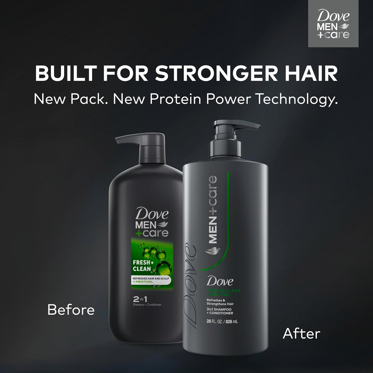 Dove Men Fresh & Clean 2-in-1 Shampoo & Conditioner with Menthol 28oz