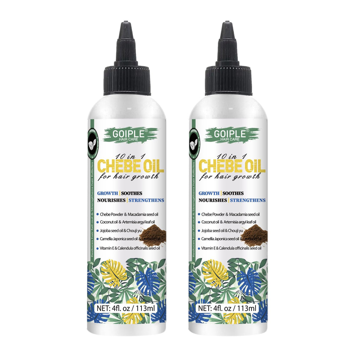 WOZUTUNT 4 FL OZ Natural Chebe Hair Oil for Hair Growth, Moisturizer for Scalp, for All Hair Types