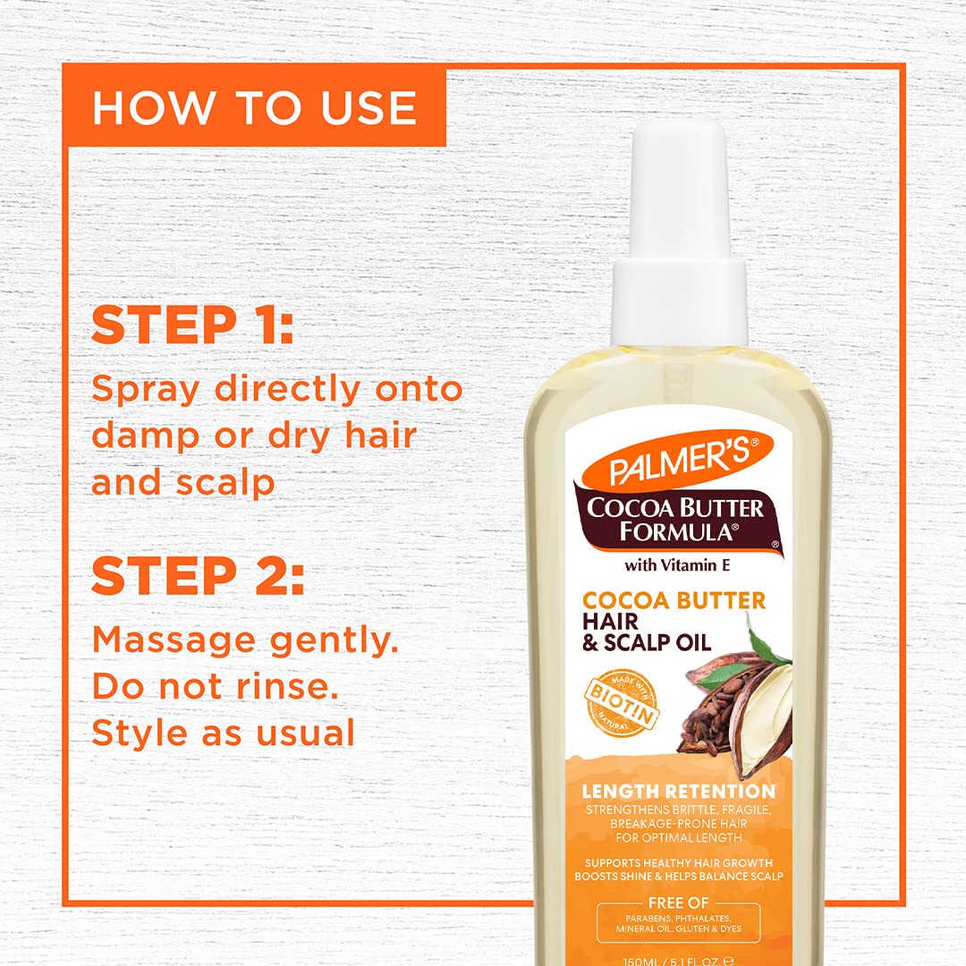 Palmer's Cocoa Butter & Biotin Length Retention Hair and Scalp Oil (5.1 Oz)