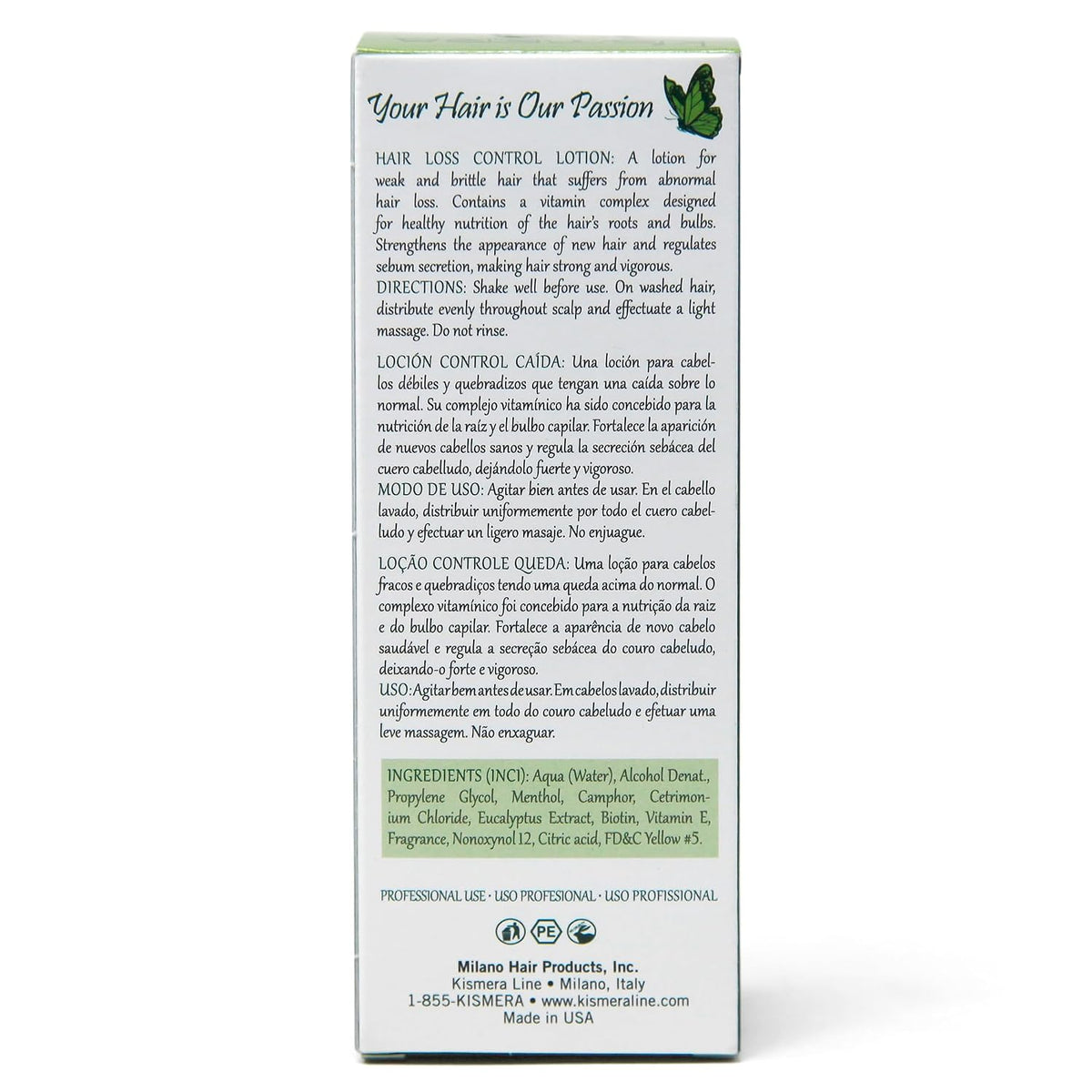 Kismera Hair Loss Lotion & Regenerating Hair Growth Lotion 4oz "Set"