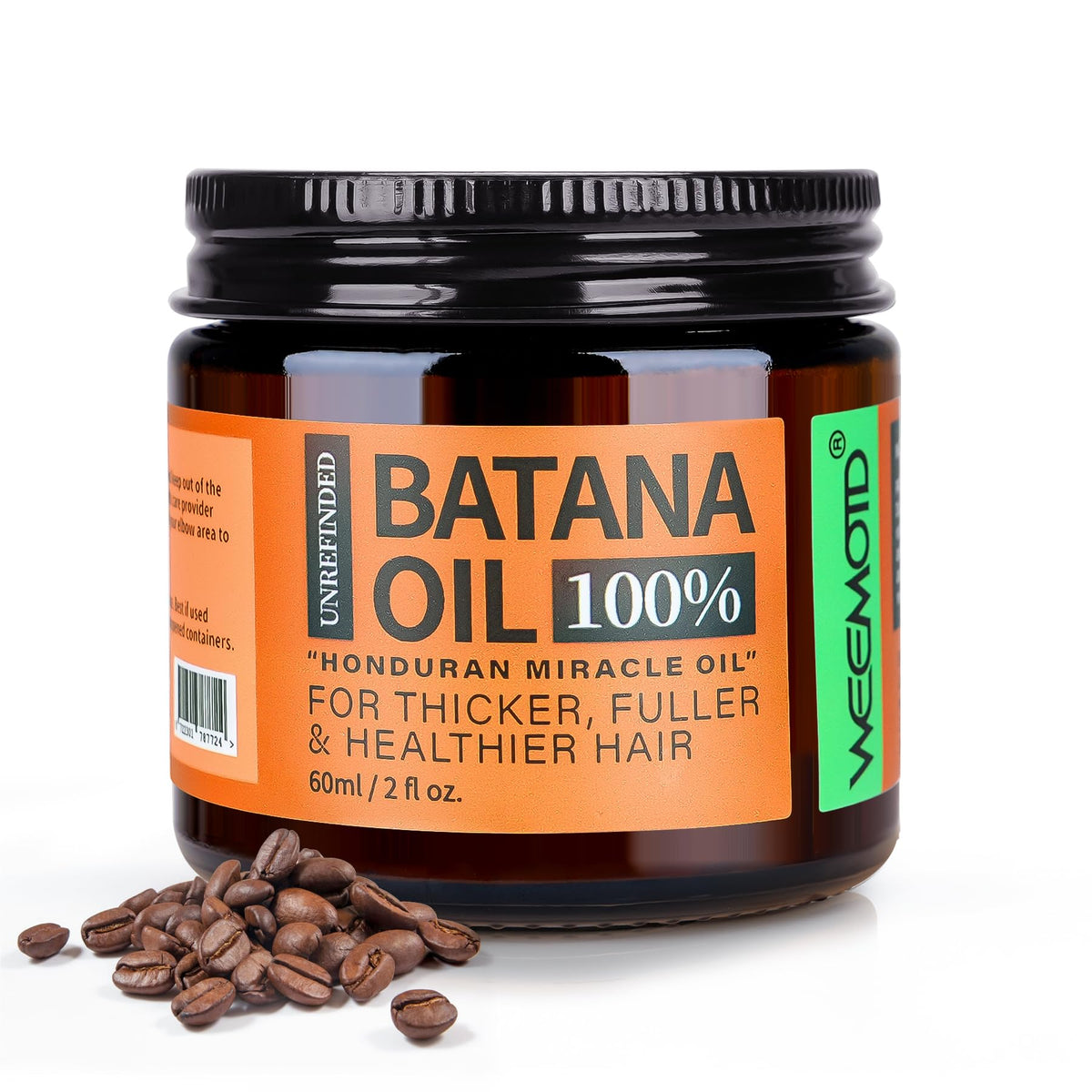 100% Raw Batana Oil for Hair from Honduras, 4.06 Fl Oz, Bright Coffee