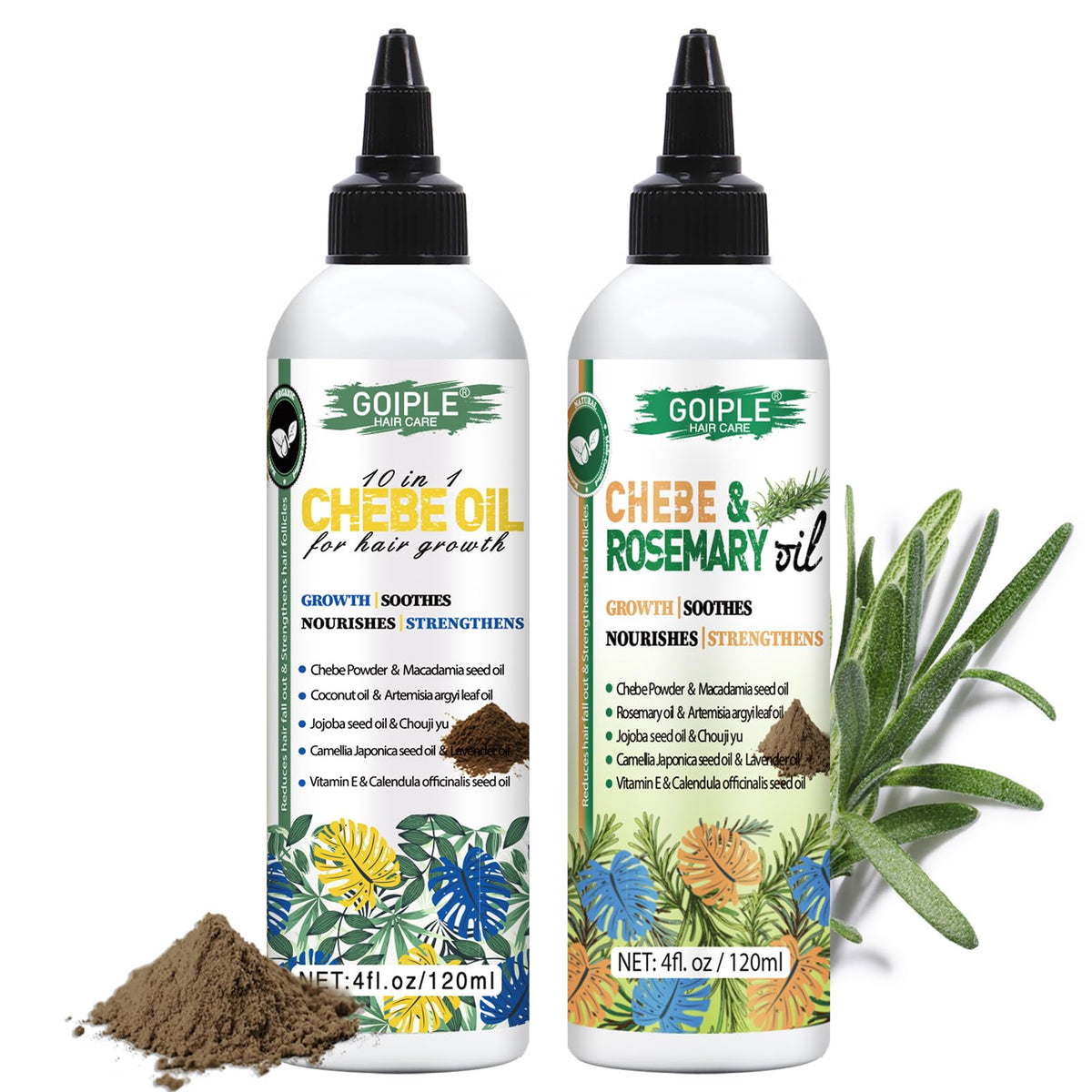 WOZUTUNT 4 FL OZ Natural Chebe Hair Oil for Hair Growth, Moisturizer for Scalp, for All Hair Types