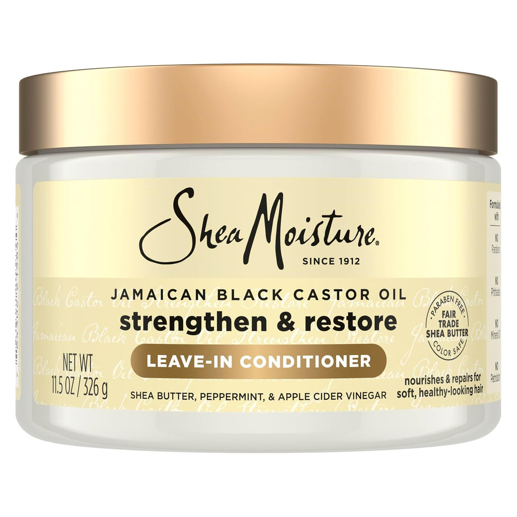Shea Moisture Jamaican Black Castor Oil Strengthen & Grow Leave-In Conditioner, 11 Ounce