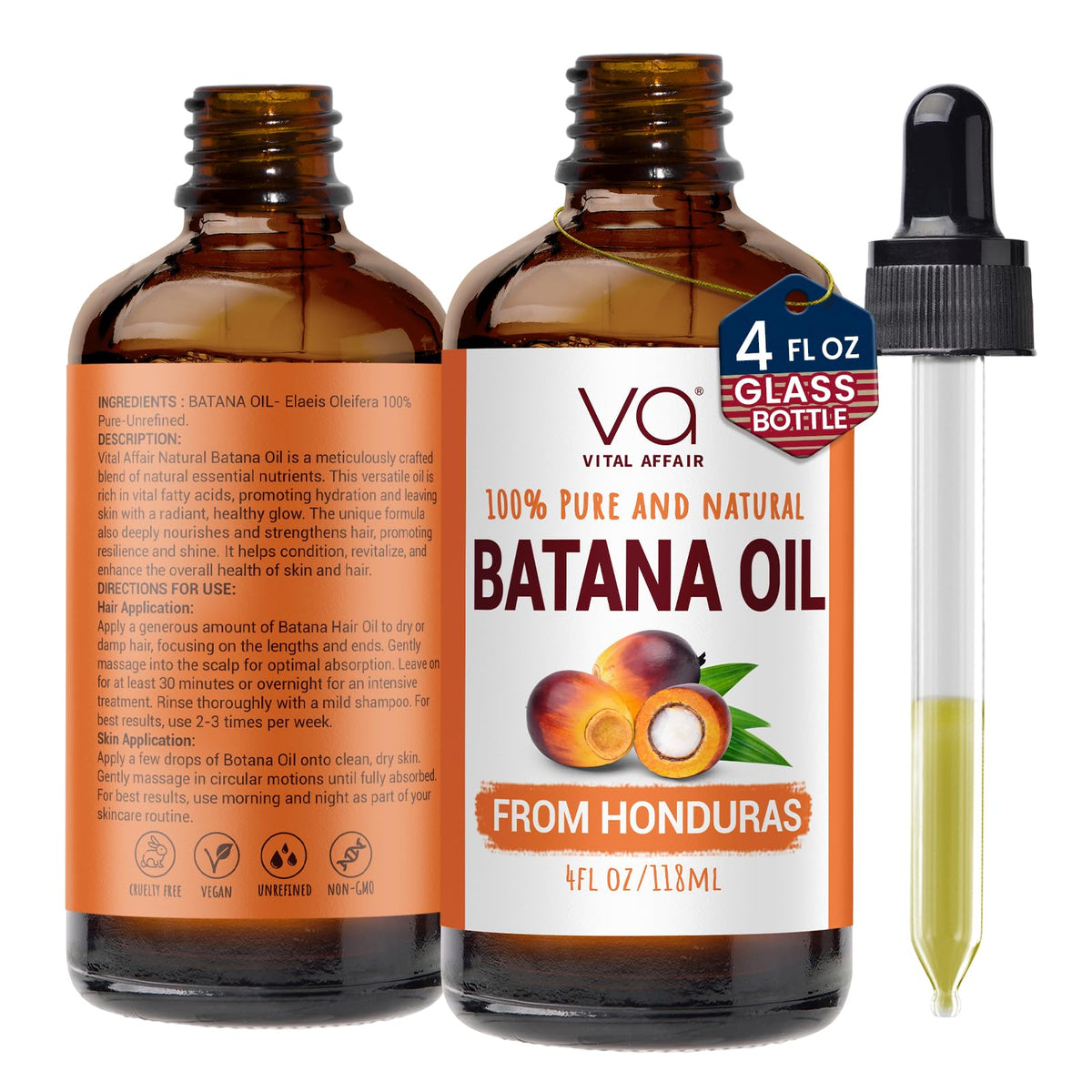 Blend Of Pure Rosemary Oil For Hair Growth 6 Fl Oz With Castor, Batana Oil