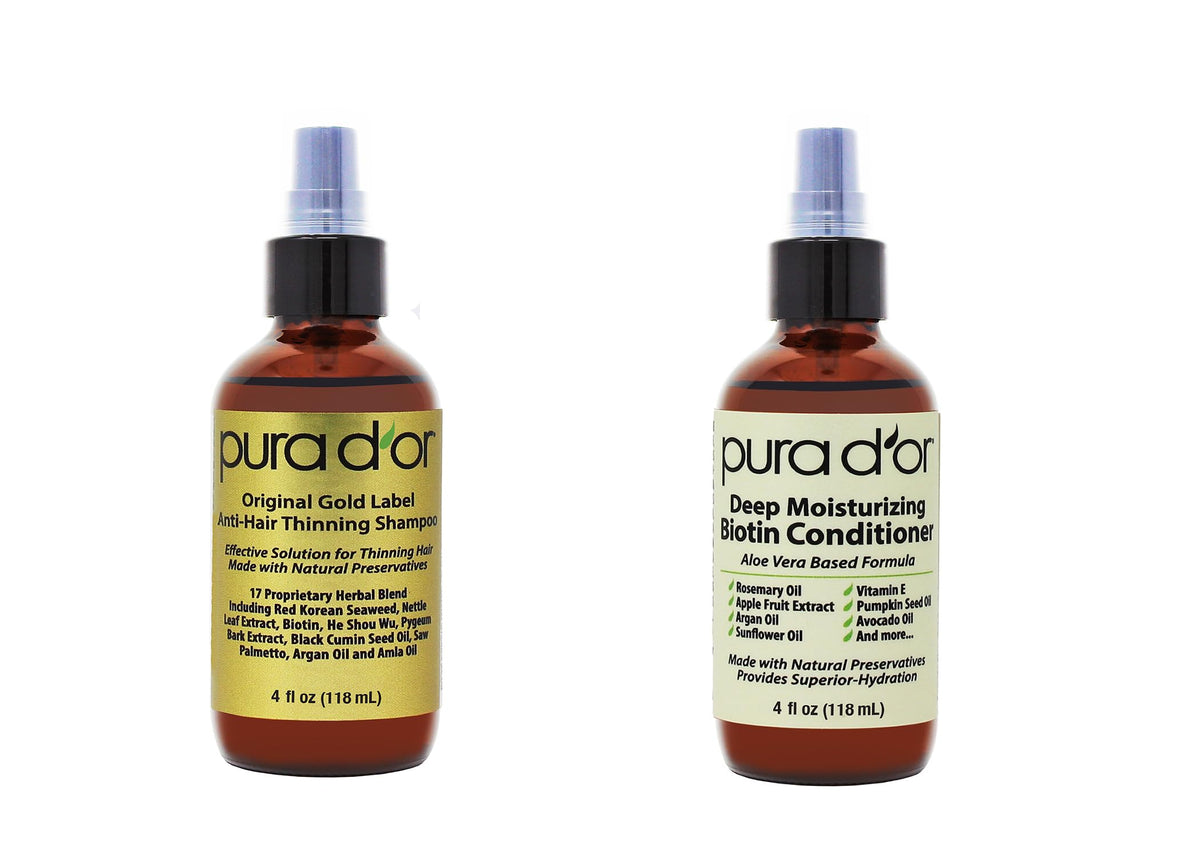 PURA D'OR Deep Moisturizing Biotin Conditioner for Dry, Damaged Hair, 16oz