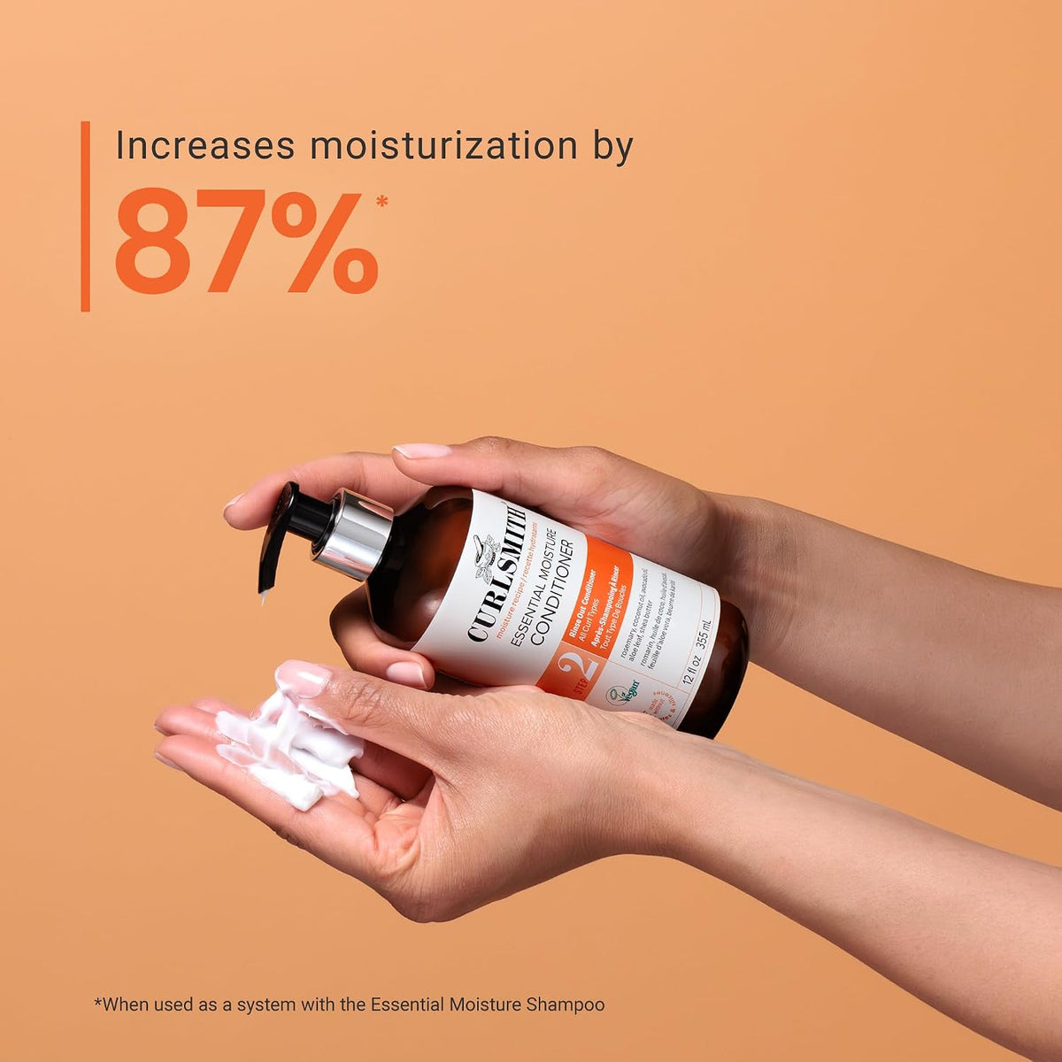 CURLSMITH Essential Moisture Conditioner - Hydrating Conditioner for Curly Hair, Lightweight and Softening, For All Curl Types, Vegan & Cruelty Free