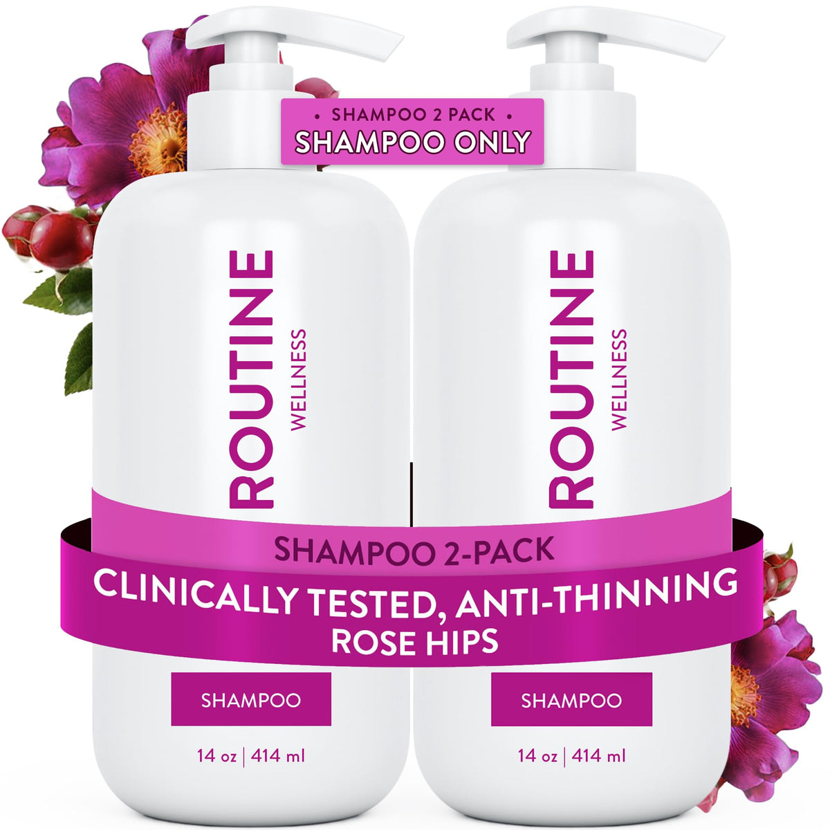 Routine Wellness Anti-Thinning Volumizing Shampoo - Rose Hips