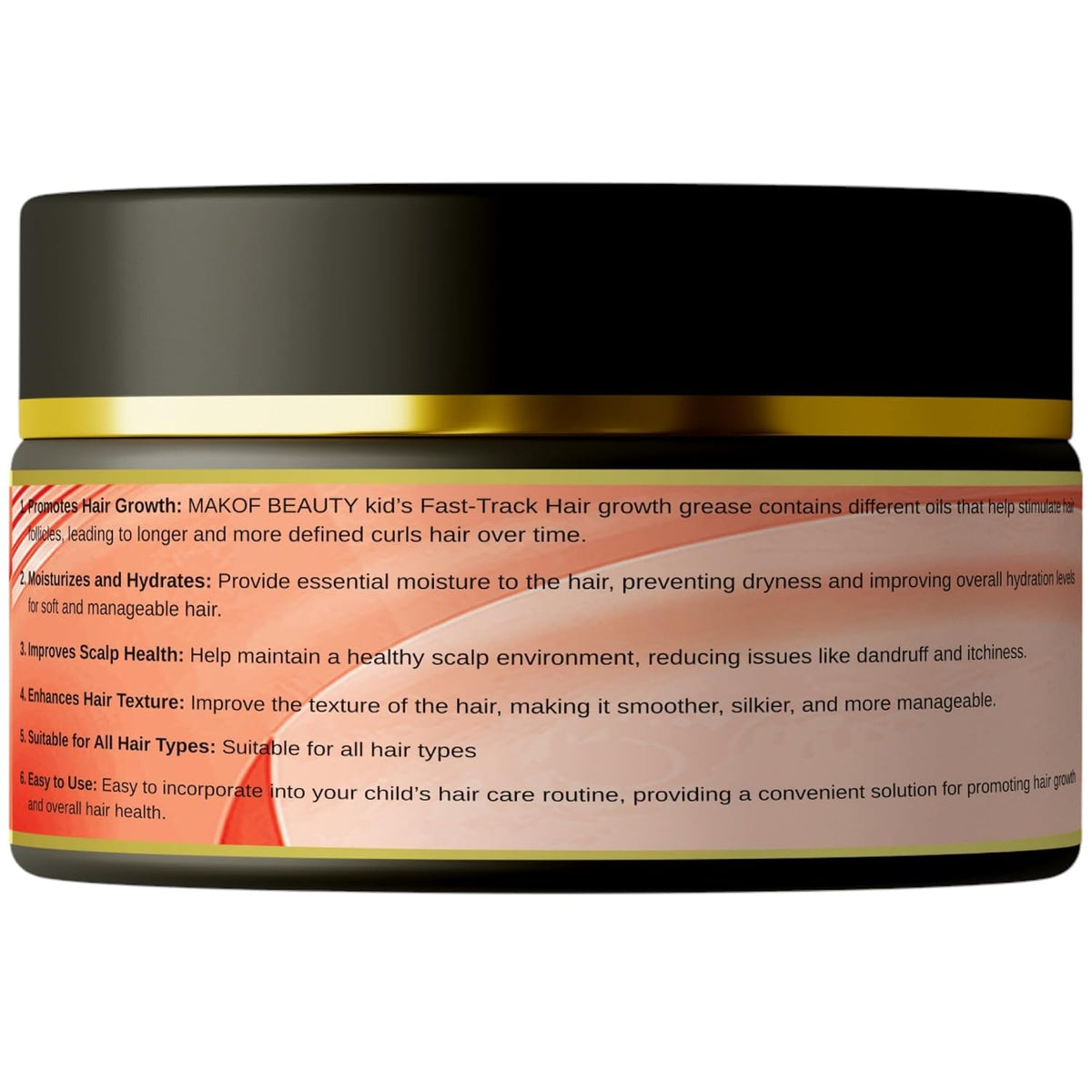 Kid's Hair Growth Grease with Raw Organic and Pure Batana Extract, Rosemary, Fenugreek, Amla oil Mango Butter. Improve Elasticity. Perfect Curly, coily and straight Hair types. 120 Ml