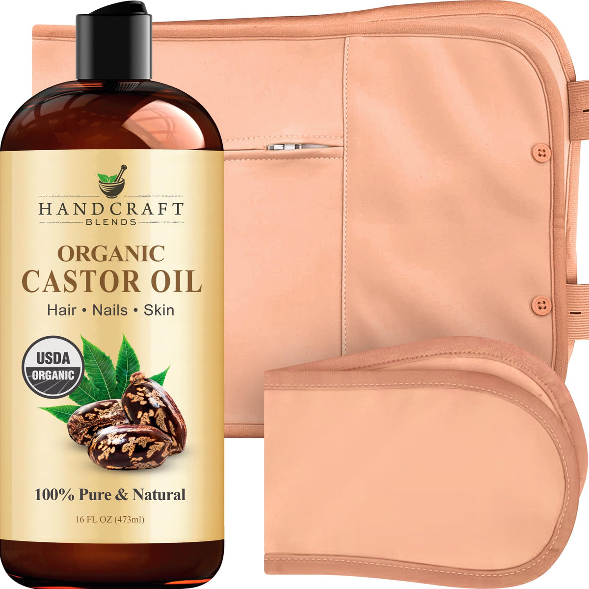 Handcraft Blends Castor Oil with Rosemary Oil - 8 Fl Oz