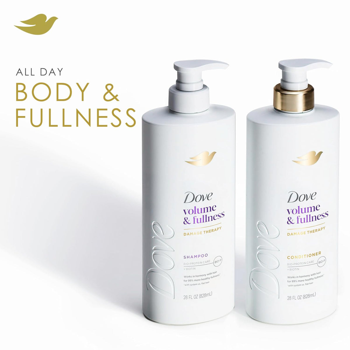 Dove Volume & Fullness Shampoo, Volumizing for Thinning Hair + Biotin 28oz