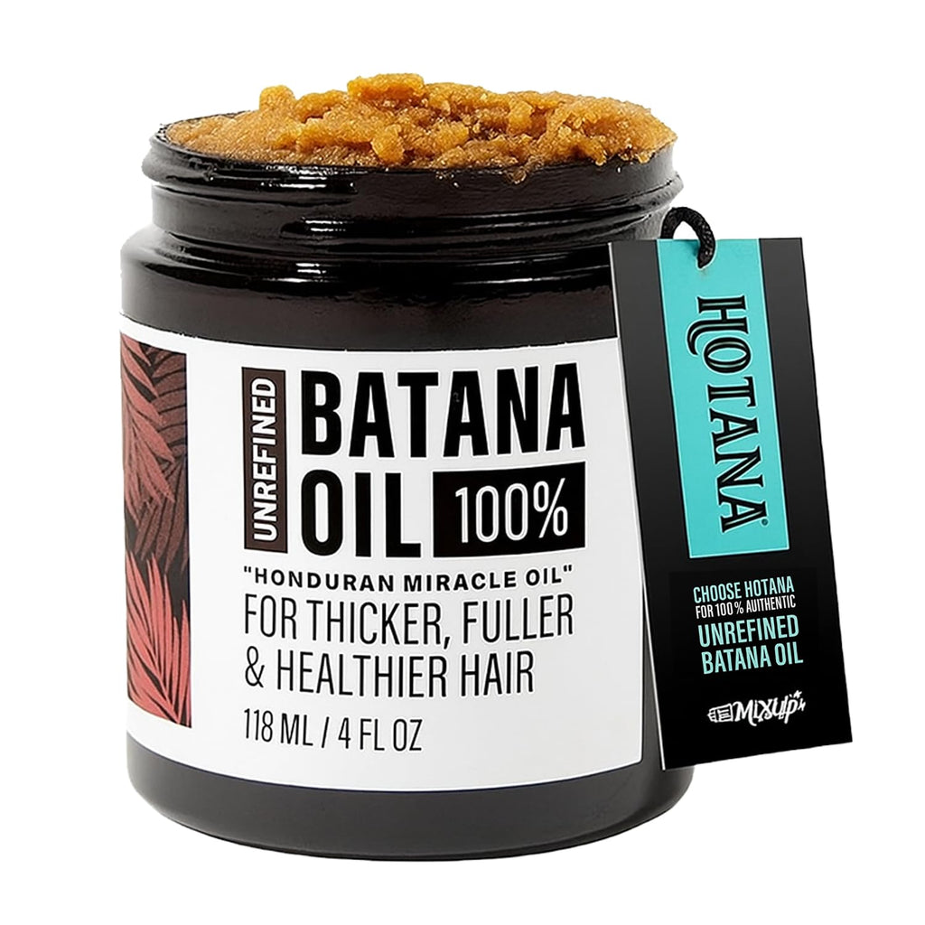 Unrefined Batana Oil for Hair Growth - Authentic & Organic Dr Sebi Batana Hair Mask from Honduras - Natural Hair Growth Oil - 4 Ounce Jar
