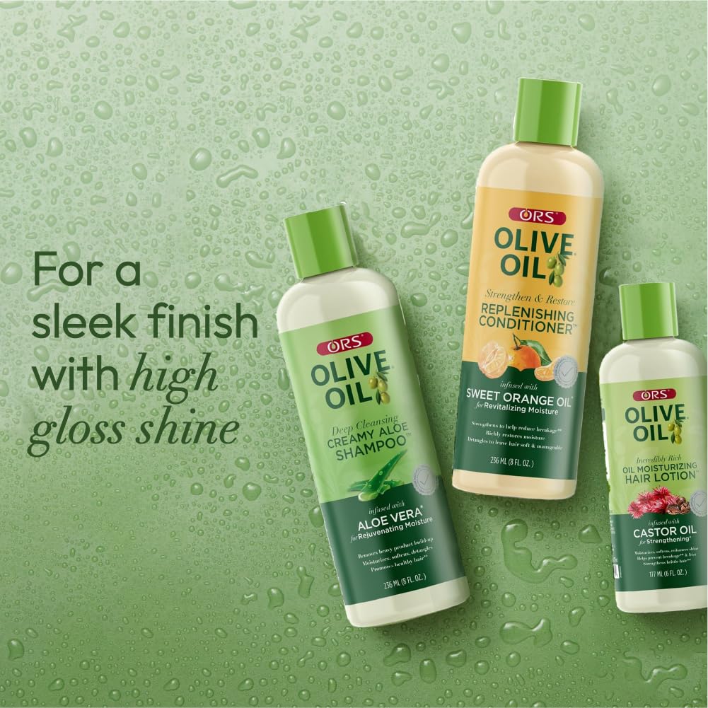 ORS Olive Oil Shampoo, Conditioner & Hair Lotion for Stronger and Healthier Hair 3 Piece Set