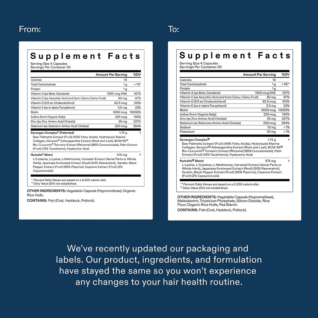 Nutrafol Men Hair Growth Supplements, Ages 18-49, 2-Month Pouches