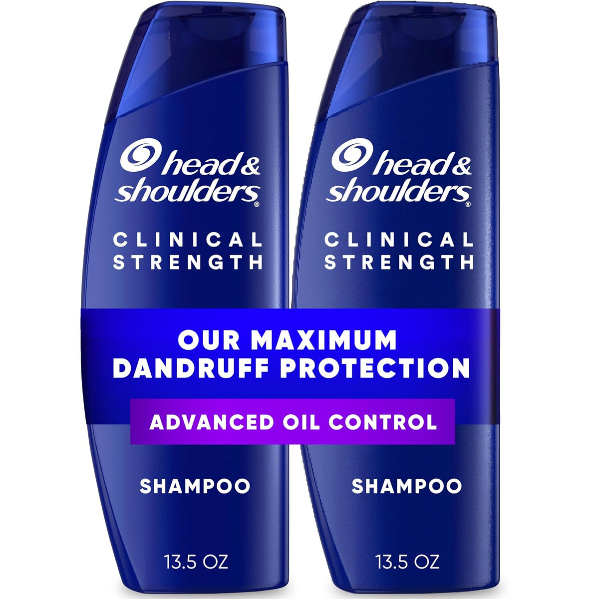 Head & Shoulders Clinical Strength Advanced Oil Control Anti-Dandruff Shampoo Twin Pack, 1% Selenium Sulfide, 13.5 fl oz Each