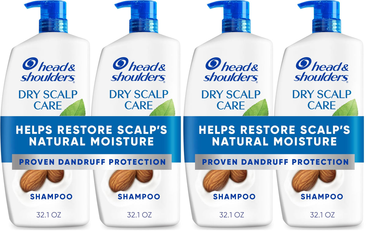Head & Shoulders Green Apple Anti-Dandruff Shampoo Twin Pack, 72-Hour Protection, 1% Pyrithione Zinc, 32.1 fl oz Each