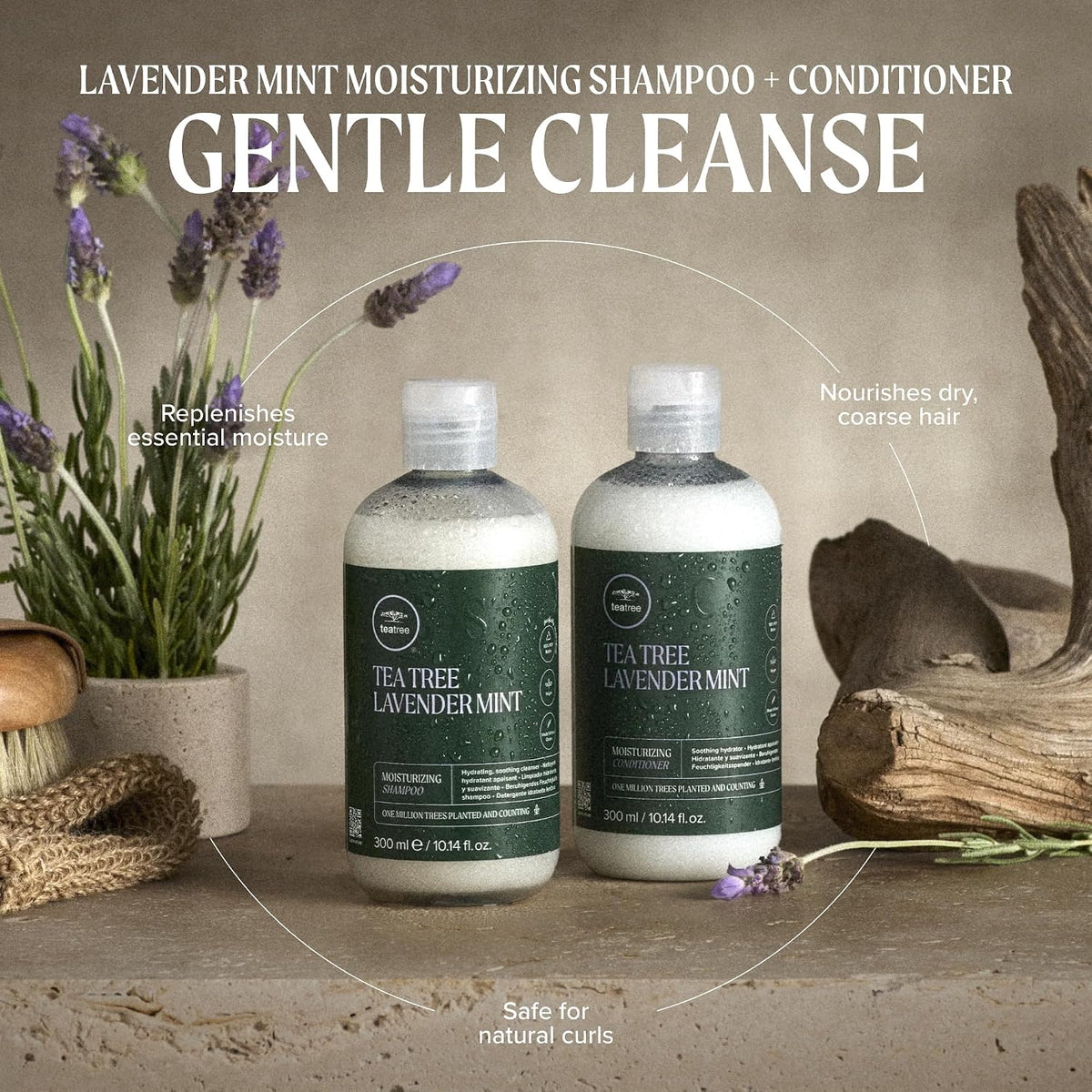 Tea Tree Lavender Mint Moisturizing Conditioner, Hydrates + Soothes, For Coarse + Dry Hair