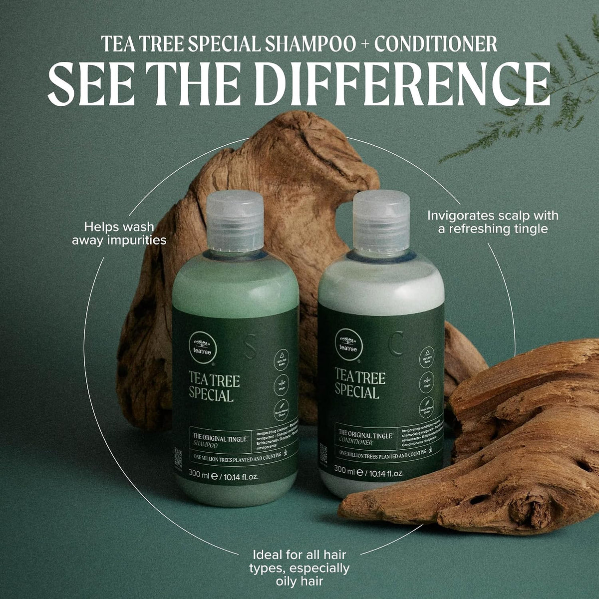 Tea Tree Special Shampoo, Deep Cleans, Refreshes Scalp, For All Hair Types, Especially Oily Hair