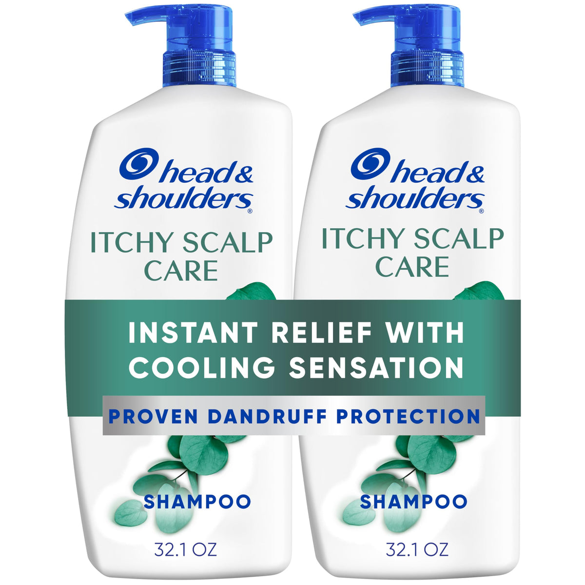 Head & Shoulders Dry Scalp Care Anti-Dandruff Shampoo Twin Pack, 72-Hour Protection, Almond Oil, 32.1 fl oz Each