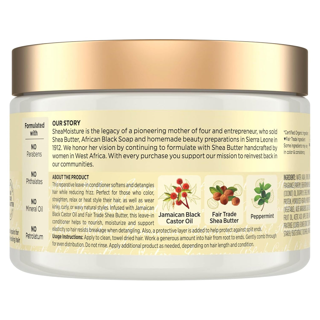 Shea Moisture Jamaican Black Castor Oil Strengthen & Grow Leave-In Conditioner, 11 Ounce