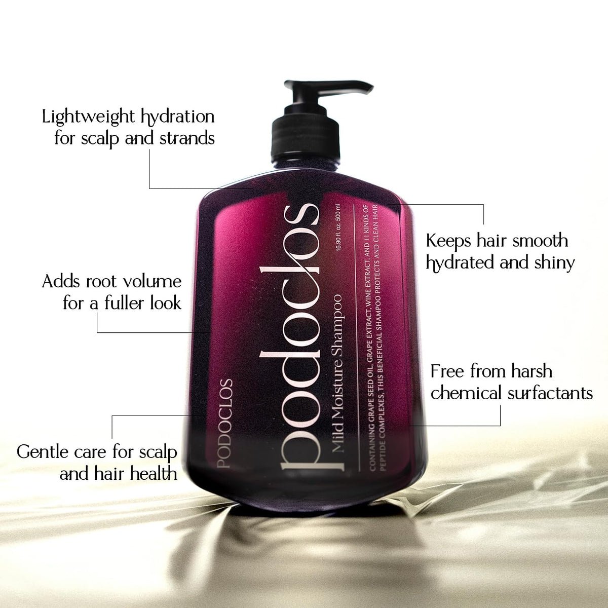 Mild Moisture Shampoo | Hydrating & Nourishing for Normal to Dry Scalp, Dermatologically Tested, Free from 12 Harsh Ingredients, Made in Korea | 16.9 fl oz