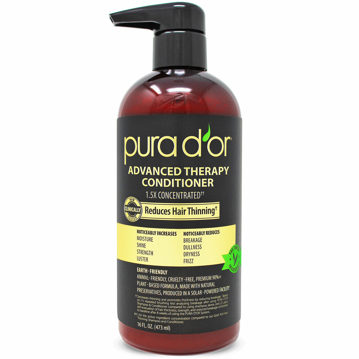 PURA D'OR Deep Moisturizing Biotin Conditioner for Dry, Damaged Hair, 16oz
