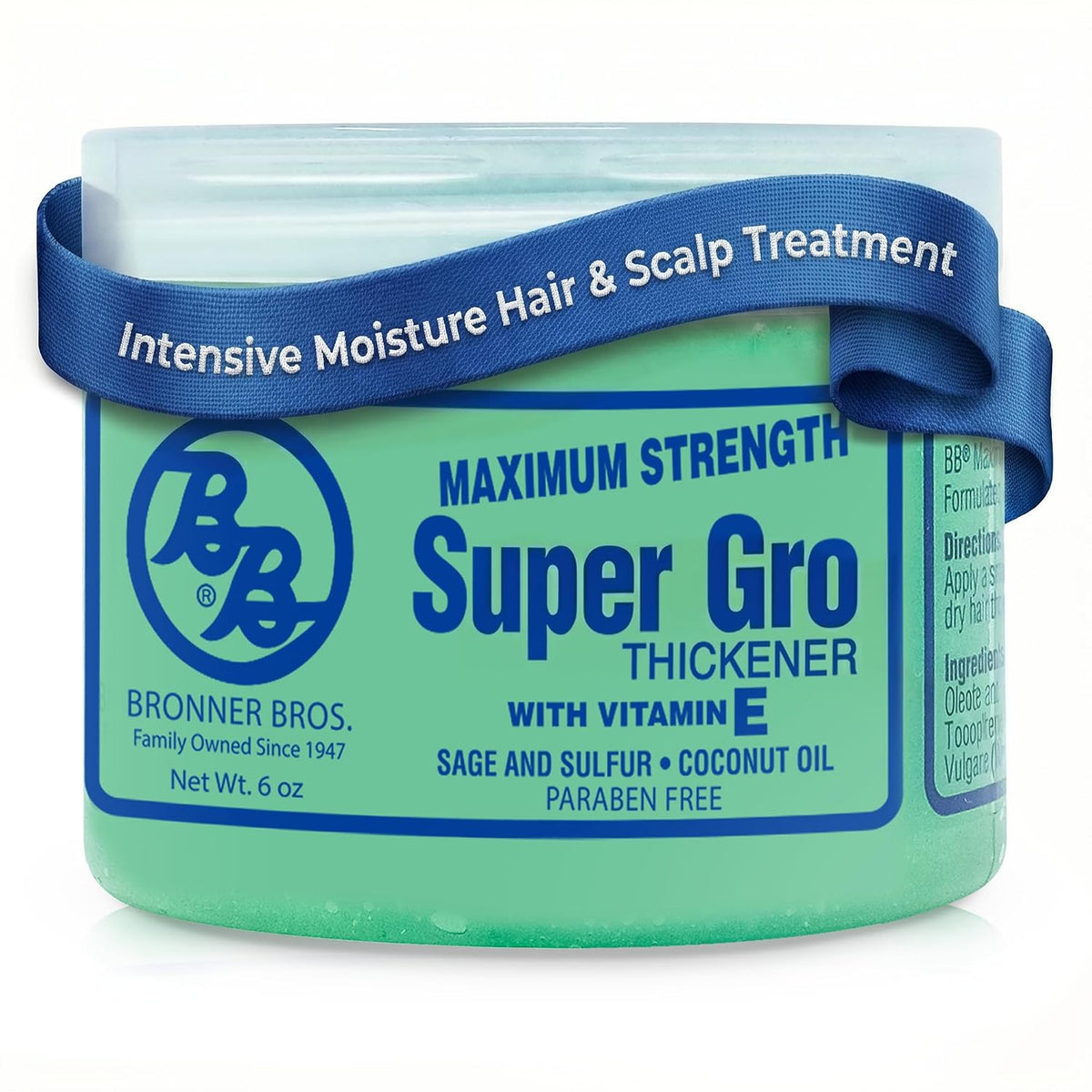 Bronner Bros Maximum Strength Super Gro Hair Grease & Scalp Treatment, 6oz