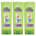Garnier Fructis Curl Nourish Moisturizing Conditioner for Curly Hair, Plant Protein and Coconut Oil Formula, Up to 48HR of Curl Definition, Sulfate Free & Vegan, 12 Fl Oz, 3 Count (Packaging May Vary)