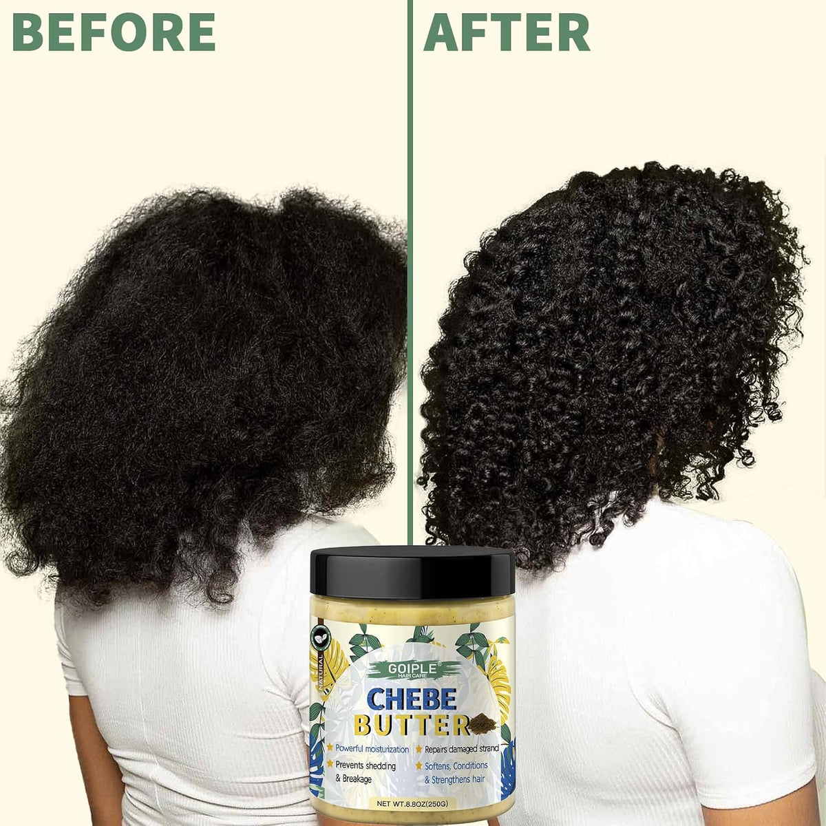 WOZUTUNT 8.8 oz Chebe Butter for Hair Growth, Thickening and Moisturization - Deep Conditioning Hair Butter Grease for Men and Women
