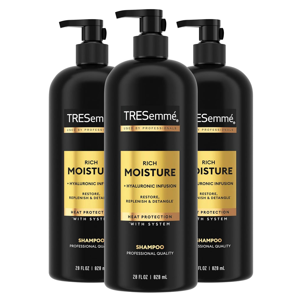 TRESemmé Rich Moisture Hydrating Shampoo for Dry Hair 28 oz 3 ct